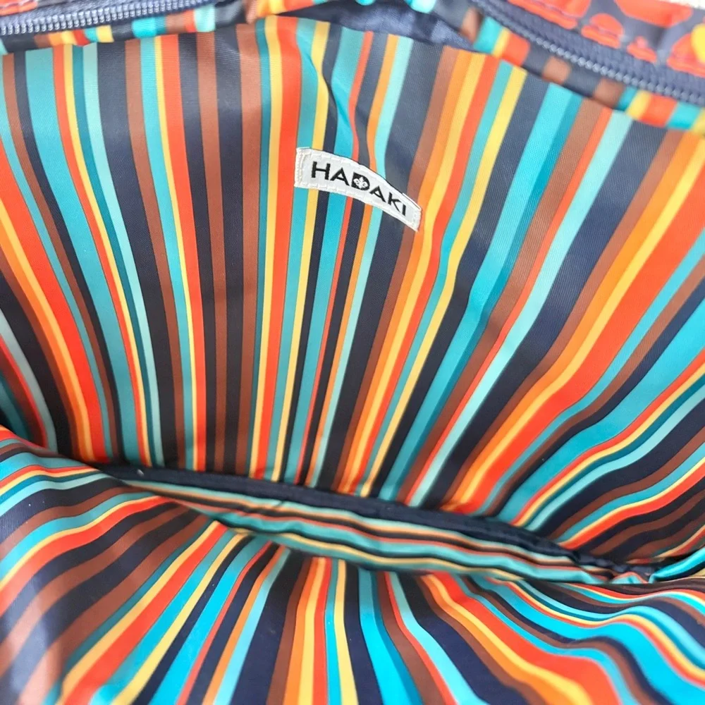 Hadaki Arabesque Pebble Print Laptop Bag Orange Blue 15.4”